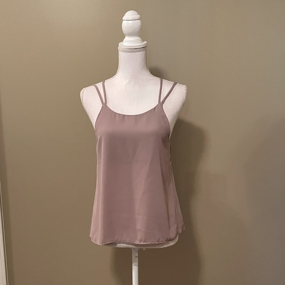 NWOT Women’s Neutral Color Dress Tank S/M With Crisscross Back.